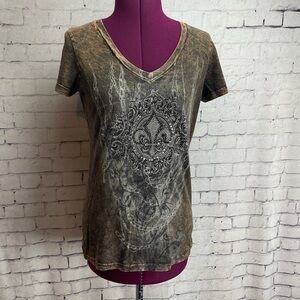 Vintage vocal brown fluer de Lis embellished tshirt size medium